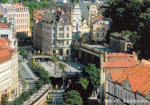 Karlovy Vary - letecký pohled