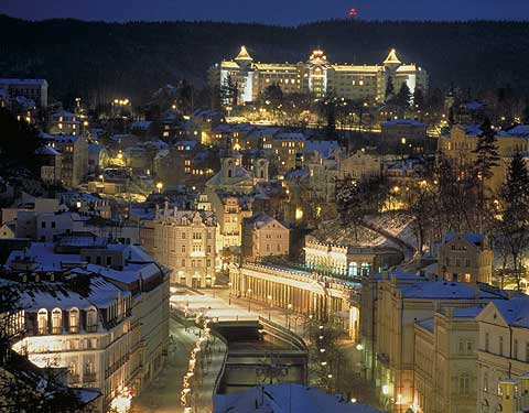 Karlovy Vary - v noci